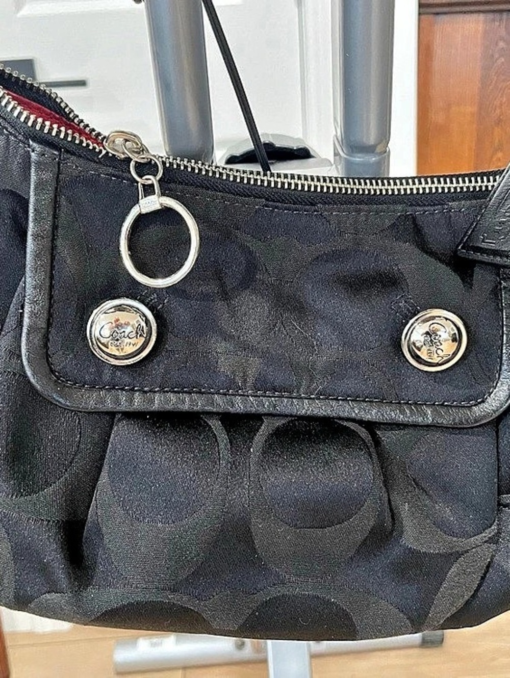 Coach Mia Signature C Convertible Hobo Bag Black